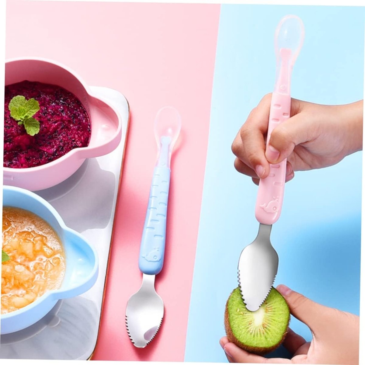 2 - in - 1 Silikonlöffel für Babys – Sanft & Sicher Füttern - Kinderwelt by Held