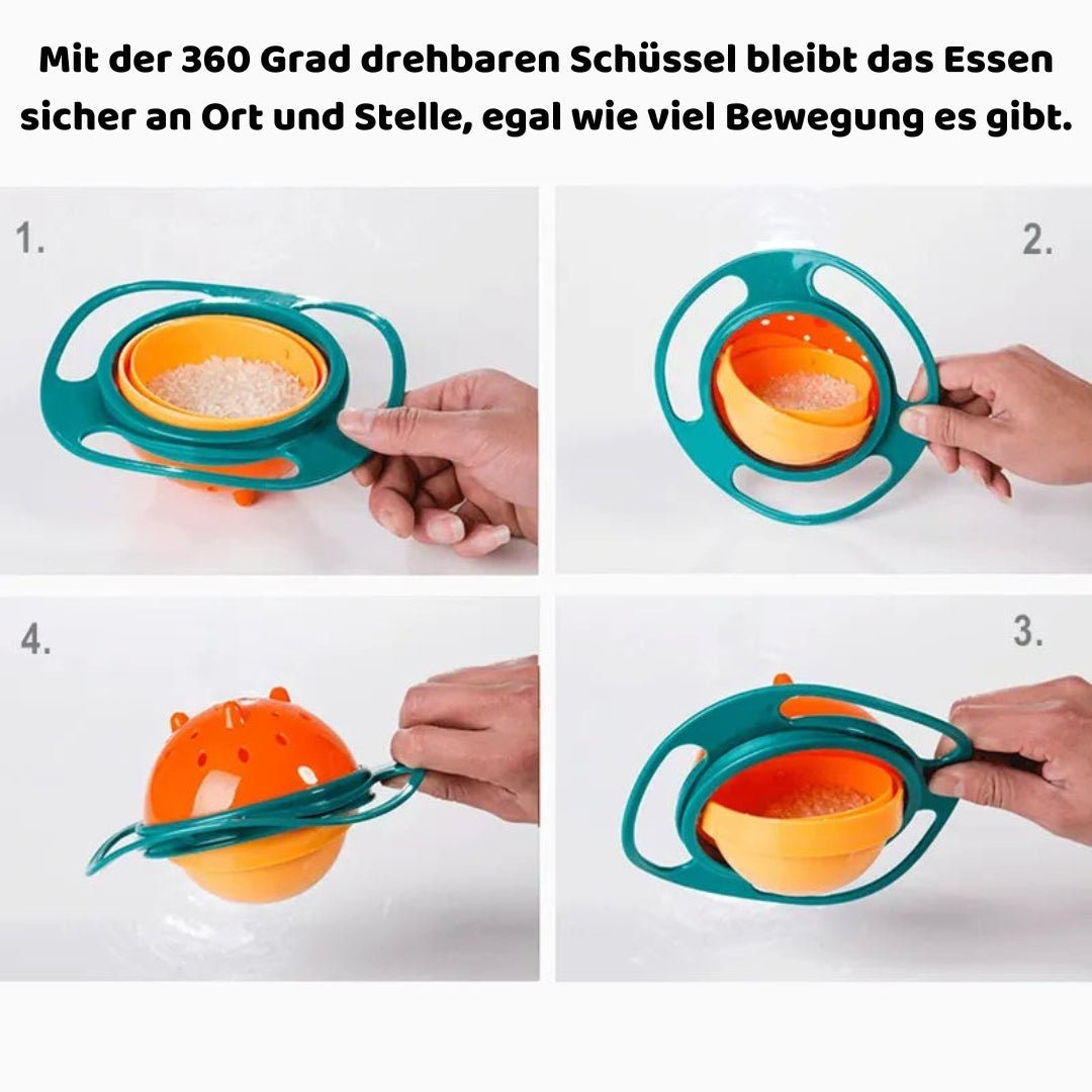 Drehende Babysnackschüssel - 360 Grad Auslaufsicher - Kinderwelt by Held