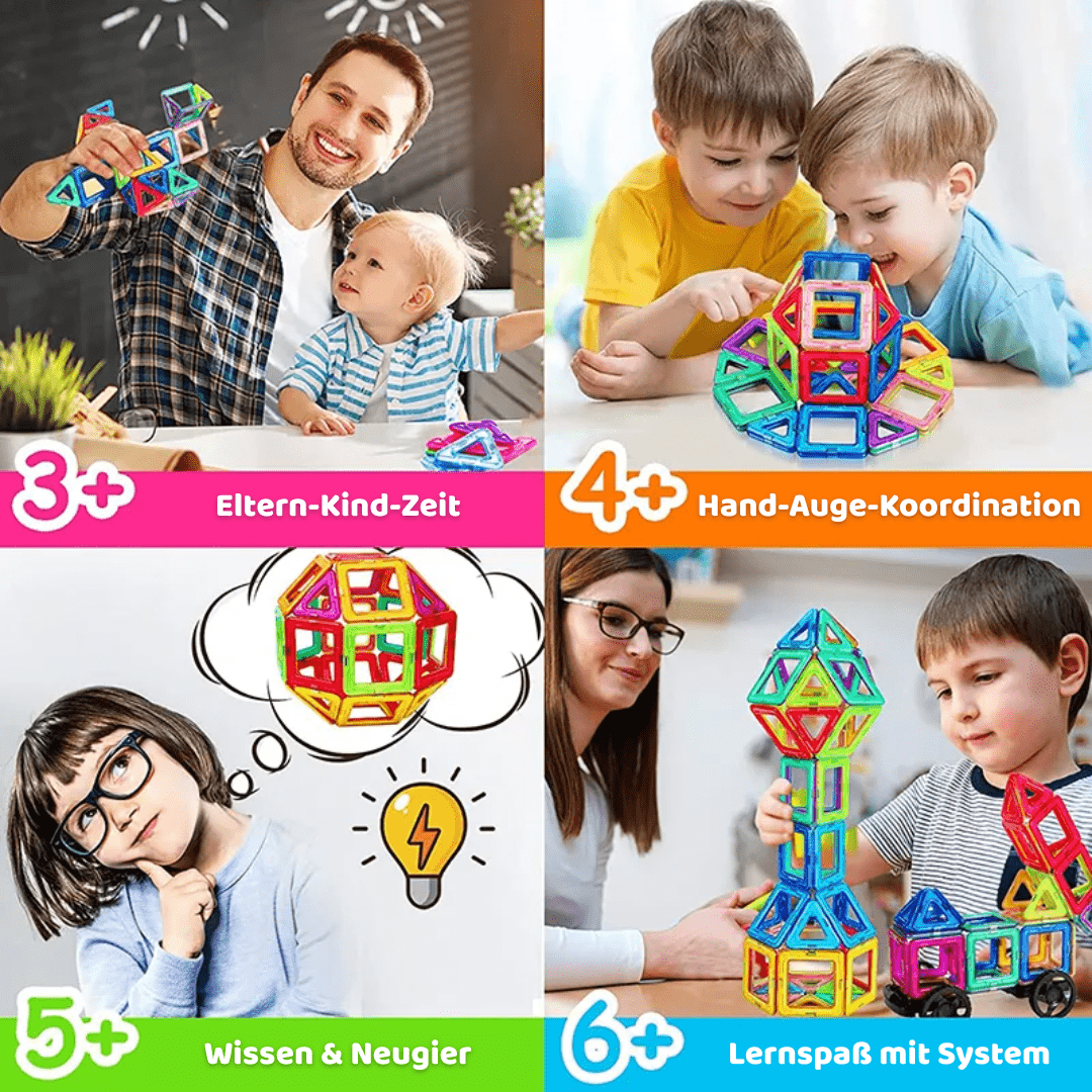 Magnetischer Baukasten für Kinder – Kreatives Lernspiel ab 3 Jahren - Kinderwelt by Held