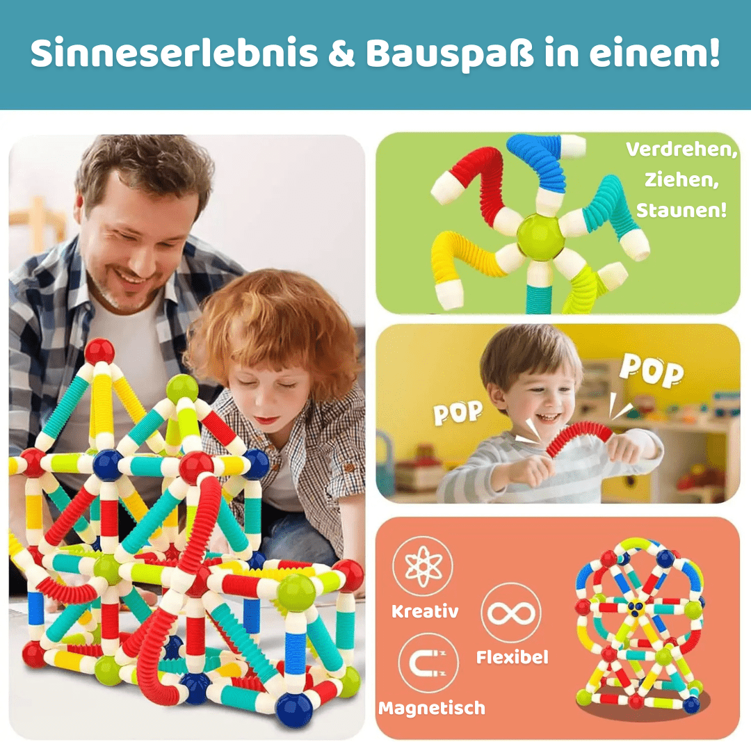 Montessori Formbare Magnetbausteine – Kreatives Lernspiel für Kinder - Kinderwelt by Held