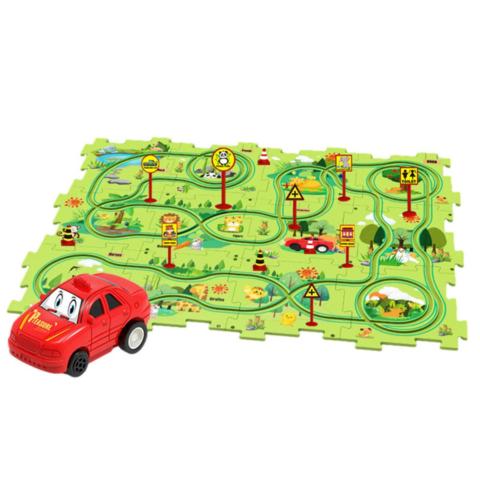 PuzzleRacer Spielset – Kreative Rennbahn für kleine Baumeister - Kinderwelt by Held