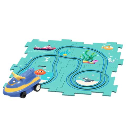 PuzzleRacer Spielset – Kreative Rennbahn für kleine Baumeister - Kinderwelt by Held