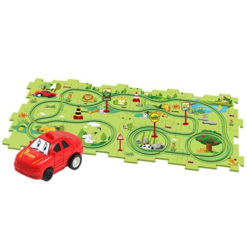 PuzzleRacer Spielset – Kreative Rennbahn für kleine Baumeister - Kinderwelt by Held