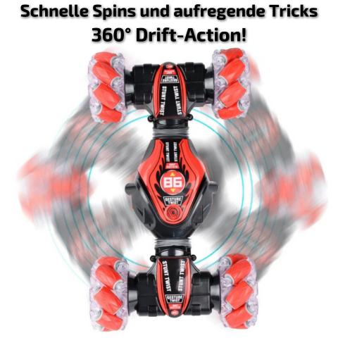 RC StuntTwist Action Car - Ferngesteuertes Rennauto mit Handsteuerung und Fernbedienung - Kinderwelt by Held