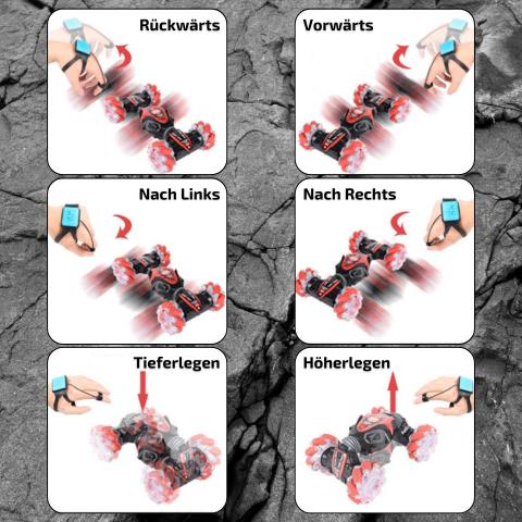 RC StuntTwist Action Car - Ferngesteuertes Rennauto mit Handsteuerung und Fernbedienung - Kinderwelt by Held