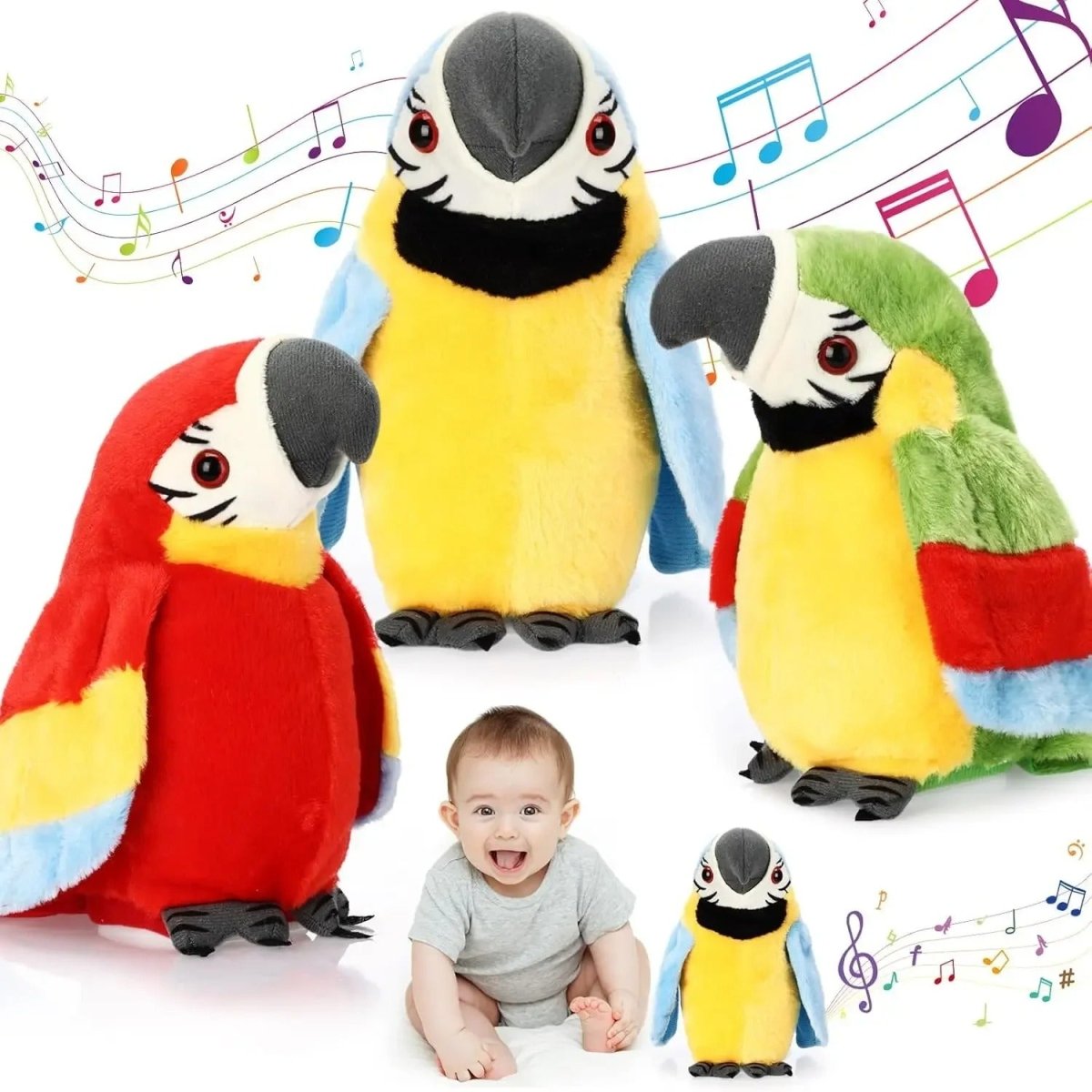 Sprechender Papagei – Interaktiver Kuschelfreund für Kinder - Kinderwelt by Held
