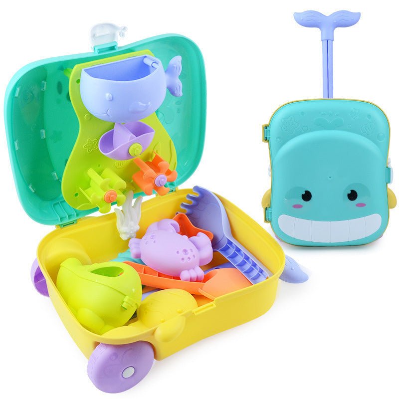Strandspielzeug Trolley für Kinder mit Förmchenset & Tiermotiv - Kinderwelt by Held