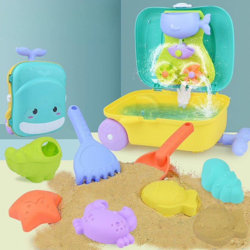 Strandspielzeug Trolley für Kinder mit Förmchenset & Tiermotiv - Kinderwelt by Held