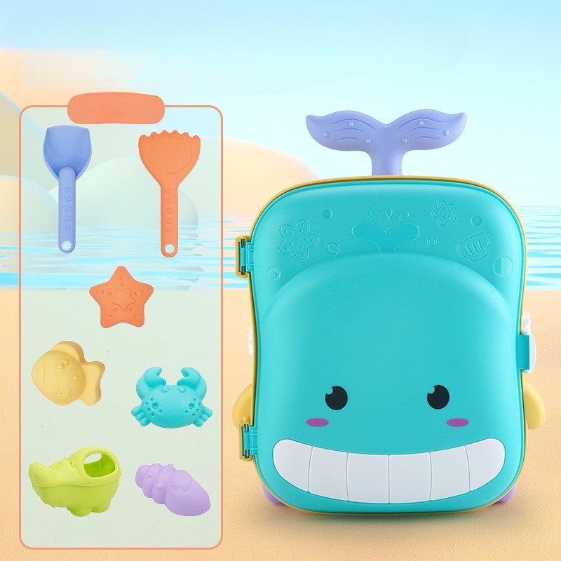 Strandspielzeug Trolley für Kinder mit Förmchenset & Tiermotiv - Kinderwelt by Held