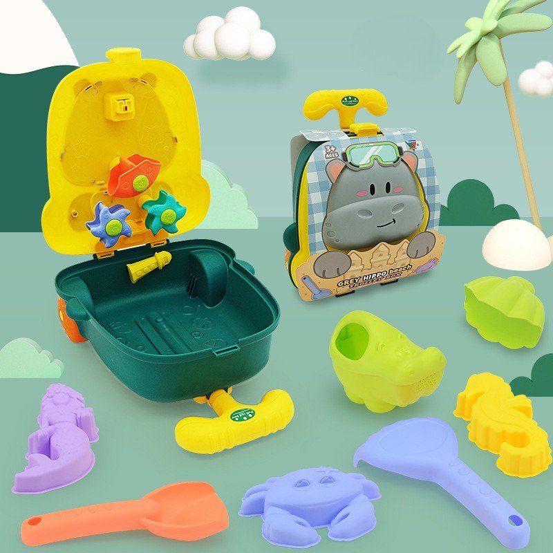 Strandspielzeug Trolley für Kinder mit Förmchenset & Tiermotiv - Kinderwelt by Held