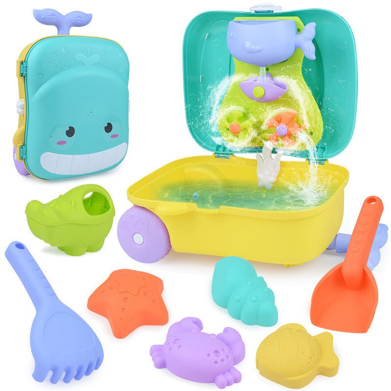 Strandspielzeug Trolley für Kinder mit Förmchenset & Tiermotiv - Kinderwelt by Held