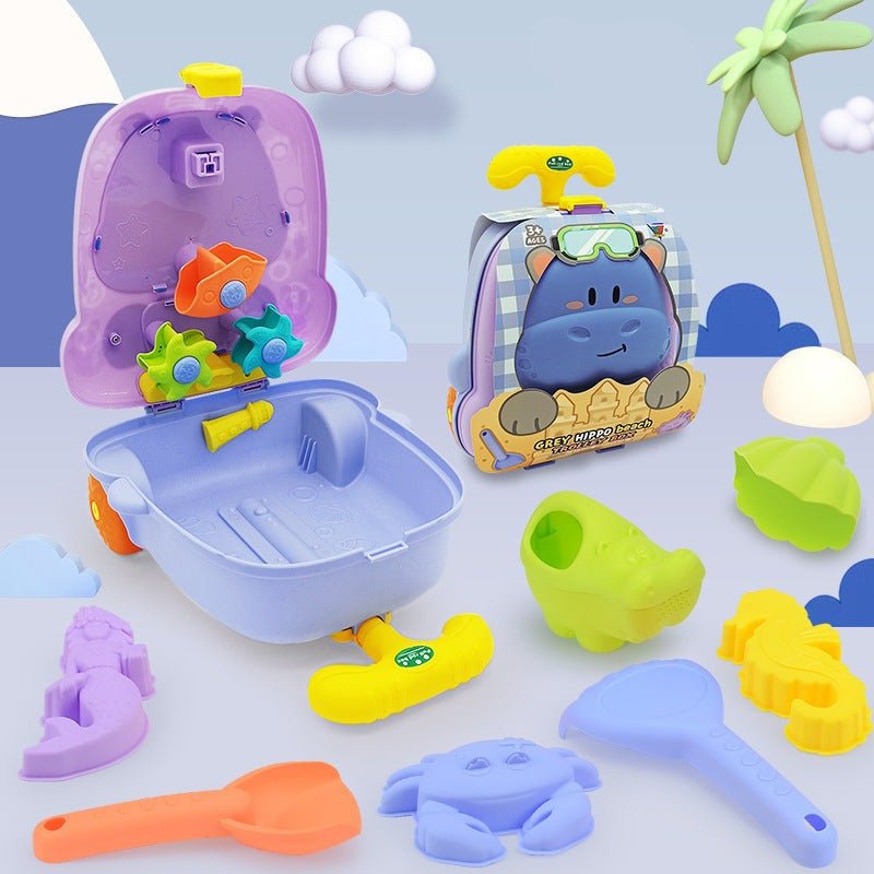 Strandspielzeug Trolley für Kinder mit Förmchenset & Tiermotiv - Kinderwelt by Held