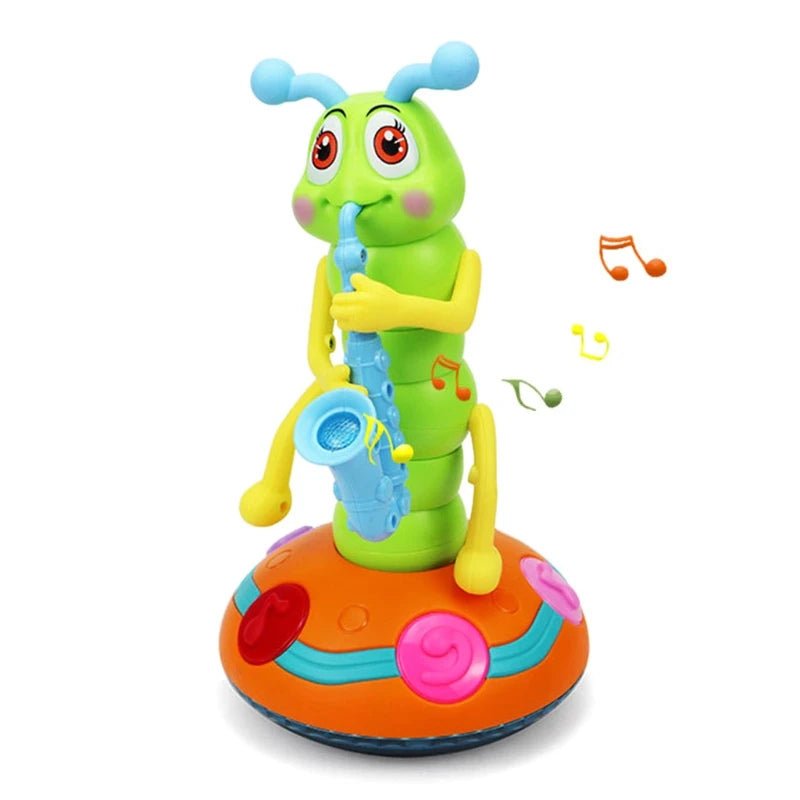 Tanzende Saxophon - Raupe mit Musik & Licht – Interaktives Kinderspielzeug ab 1 Jahr - Kinderwelt by Held