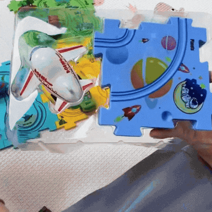 PuzzleRacer Spielset – Kreative Rennbahn für kleine Baumeister