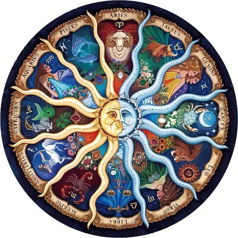 AstroPuzzle – 1000‑Teile Rund - Puzzle mit Tierkreiszeichen - Kinderwelt by Held