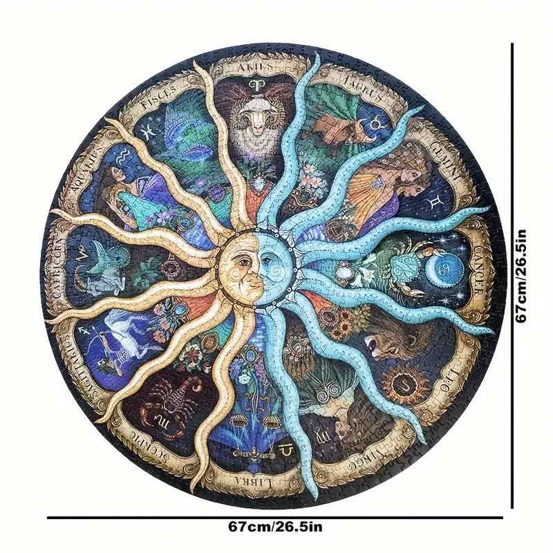 AstroPuzzle – 1000‑Teile Rund - Puzzle mit Tierkreiszeichen - Kinderwelt by Held