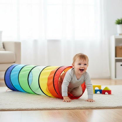 ColorCrawl™ Spieltunnel – Bunter Krabbeltunnel für aktive Kleinkinder - Kinderwelt by Held