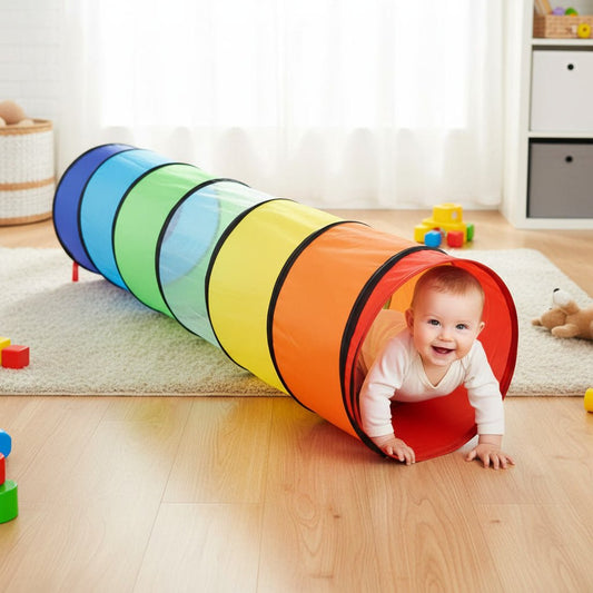 ColorCrawl™ Spieltunnel – Bunter Krabbeltunnel für aktive Kleinkinder - Kinderwelt by Held