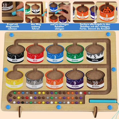 Lernspaß Labyrinth - Magnetisches Abenteuer mit Farben & Zahlen - Kinderwelt by Held