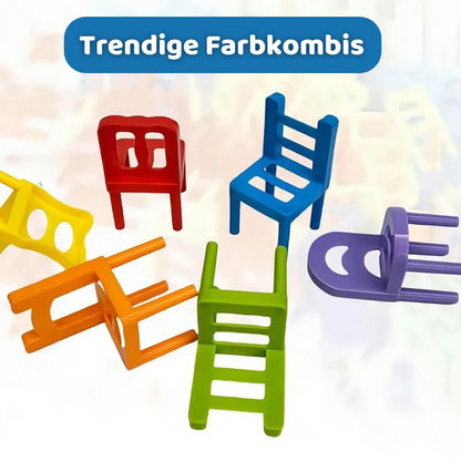Montessori Stapelspiel – Bunte Stühle für kluge Köpfe - Kinderwelt by Held