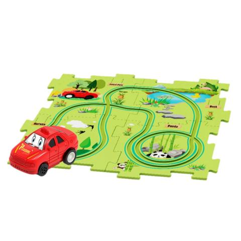 PuzzleRacer Spielset – Kreative Rennbahn für kleine Baumeister - Kinderwelt by Held