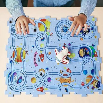 PuzzleRacer Spielset – Kreative Rennbahn für kleine Baumeister - Kinderwelt by Held