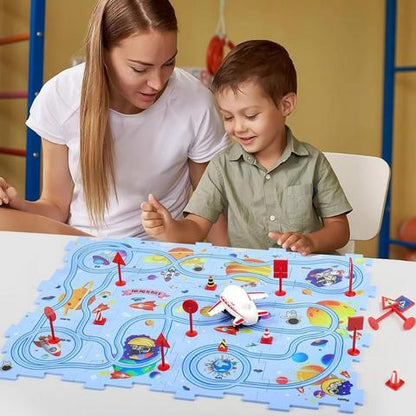 PuzzleRacer Spielset – Kreative Rennbahn für kleine Baumeister - Kinderwelt by Held