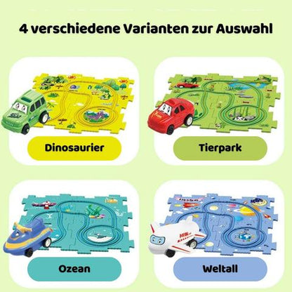 PuzzleRacer Spielset – Kreative Rennbahn für kleine Baumeister - Kinderwelt by Held