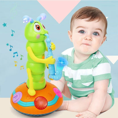 Tanzende Saxophon - Raupe mit Musik & Licht – Interaktives Kinderspielzeug ab 1 Jahr - Kinderwelt by Held